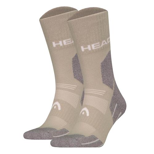 HEAD Sportssokker  taupe / mudderfarvet / hvid