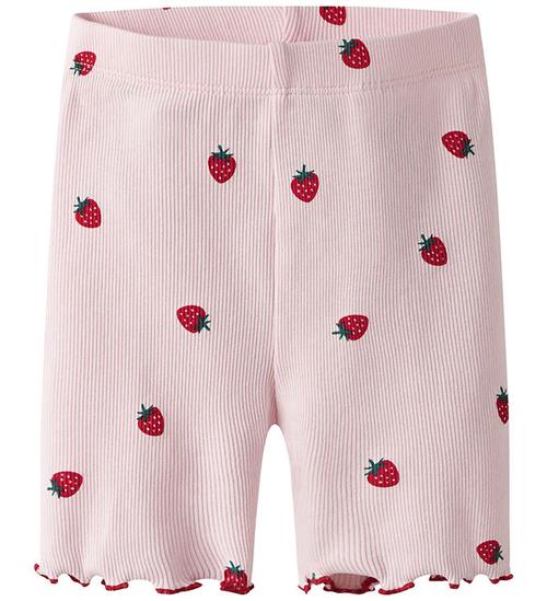 Name It Name it Cykelshorts - Rib - NmfJillie - Ballerina m. Jordbær