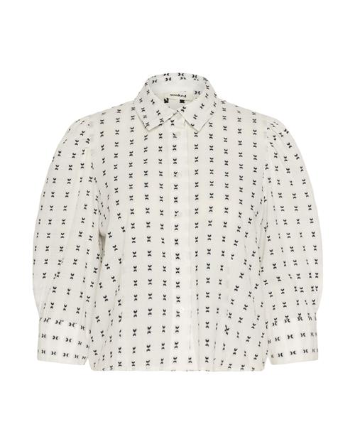 SOAKED IN LUXURY Bluse 'Hella'  sort / naturhvid