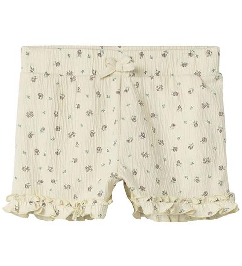 Name It Shorts - NmfJannis - Bleached Sand m. Blomster