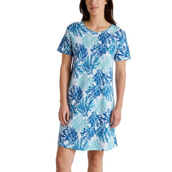 Calida Coastal Dreams Sleepshirt Hvid Mønster  bomuld Medium Dame