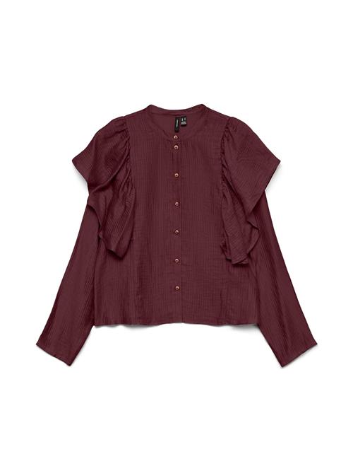 VERO MODA Bluse 'VMMoa'  mørkerød