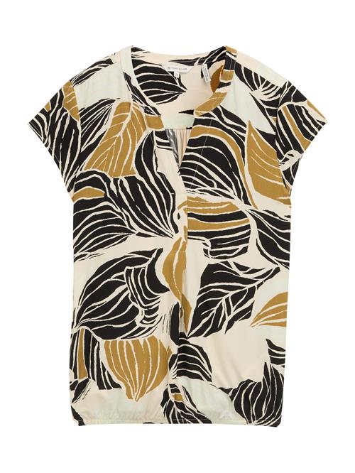 TOM TAILOR Bluse  ecru / oliven / sort