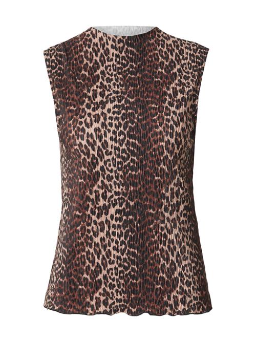 PIECES Bluse 'PCFLORA'  beige / brun / sort