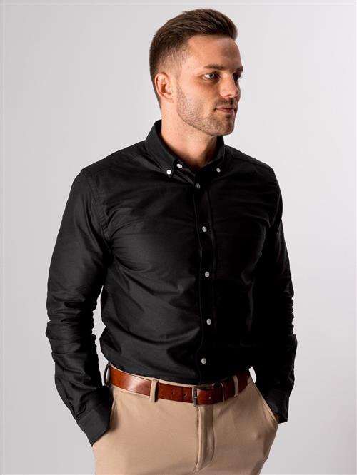 Performance Oxford Skjorte - Sort - Herre - XL - TeeShoppen