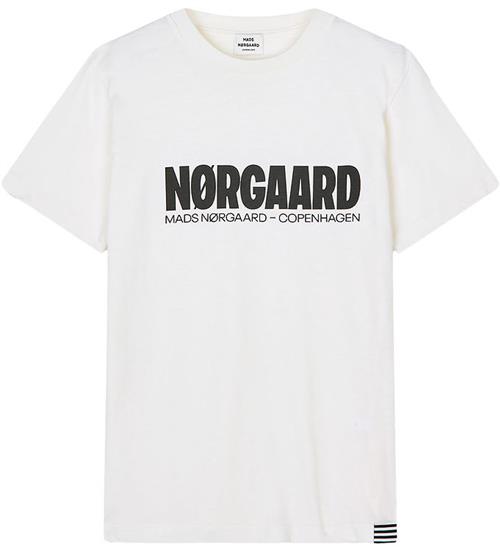 Mads Nørgaard T-shirt - Printed Thorlino - Snow White m. Logo