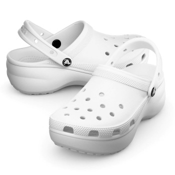 Crocs Classic Platform Clog Hvid US W9 (EU 39-40) Dame