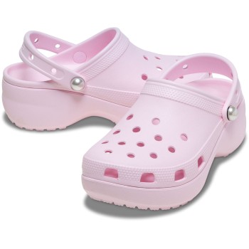Crocs Classic Platform Pearl Clog Lyserosa US W9 (EU 39-40) Dame
