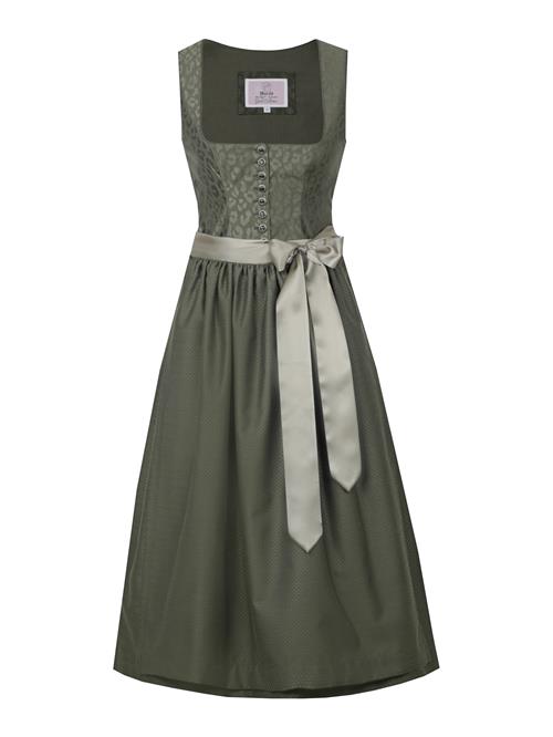 MARJO Dirndl 'Reisbach'  oliven / pastelgrøn