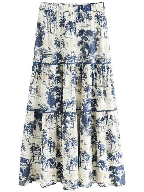 Next Nederdel  lysebeige / marin / grå