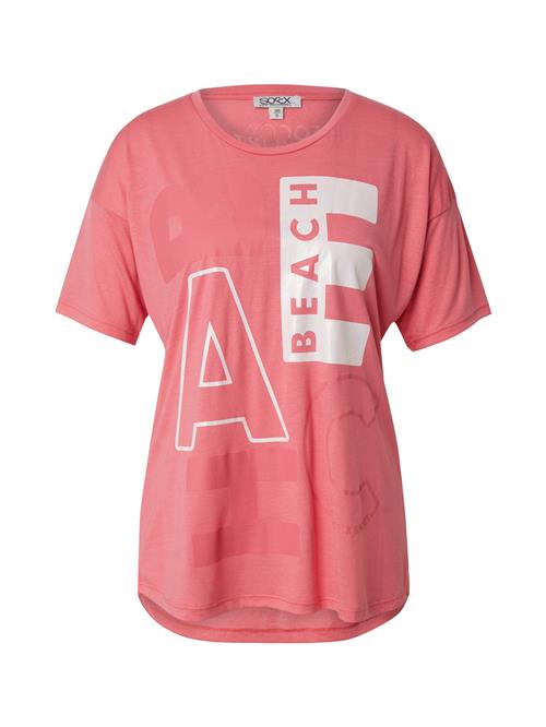 Soccx Oversized bluse  koral / hvid