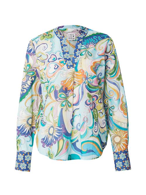Emily Van Den Bergh Bluse  lyseblå / grøn / lilla / orange