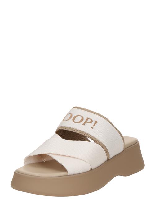 JOOP! Pantoletter 'Nastro Marna'  mørkebeige / hvid