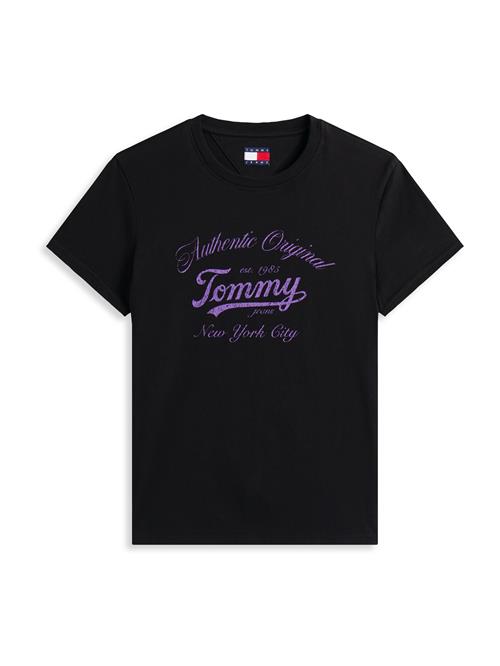 Tommy Jeans Shirts 'Essential'  lilla / sort