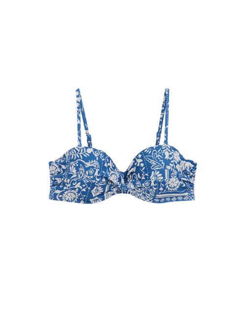 WE Fashion Bikinioverdel  blå / hvid