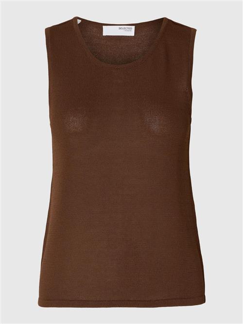 SELECTED FEMME Sticktop 'SLFMoon'  mørkebrun