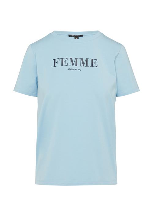 COMMA Shirts  lyseblå / sort