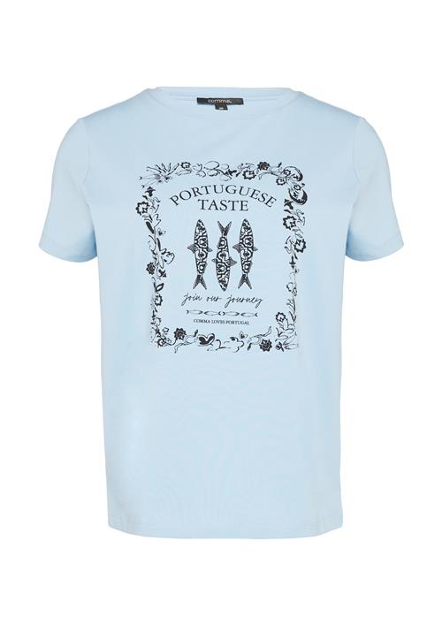 COMMA Shirts  lyseblå / sort