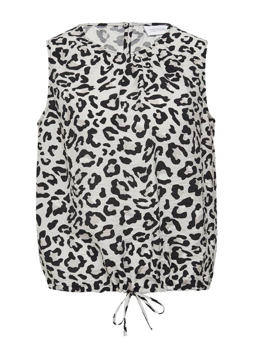 COMMA Bluse  greige / lysegrå / sort