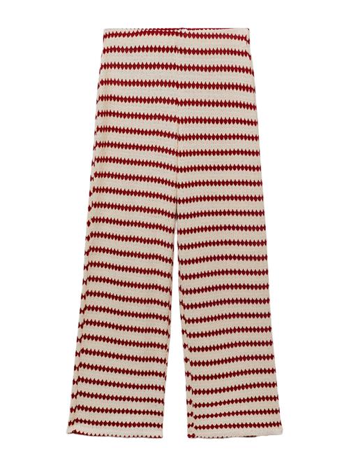 MANGO Bukser 'NATI'  beige / mørkerød