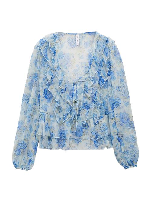 Se MANGO Bluse 'RONALDI'  creme / blå / pastelblå / lyseblå ved About You