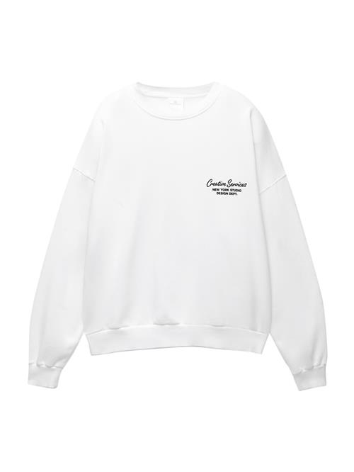Pull&Bear Sweatshirt  sort / hvid