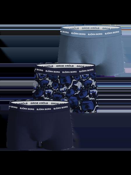 Björn Borg Cotton Stretch Trunks 3-pack Blå, XXL