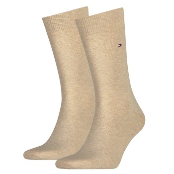 Tommy Hilfiger Legwear Tommy Hilfiger Strømper 2P Men Classic Sock Beige Str 47/49 Herre