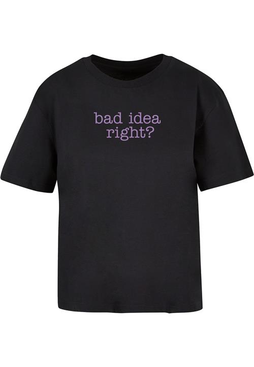 Miss Tee Shirts 'Bad Idea'  lilla / sort