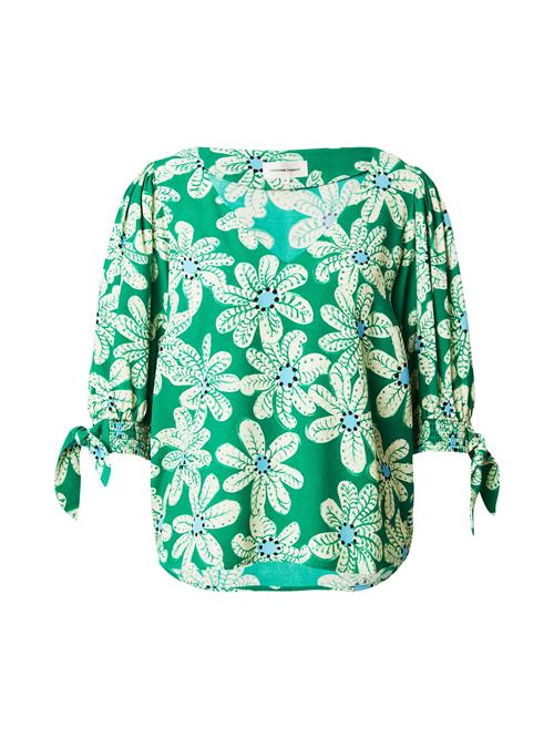Fabienne Chapot Bluse 'Nacha'  creme / grøn / pastelgrøn / sort