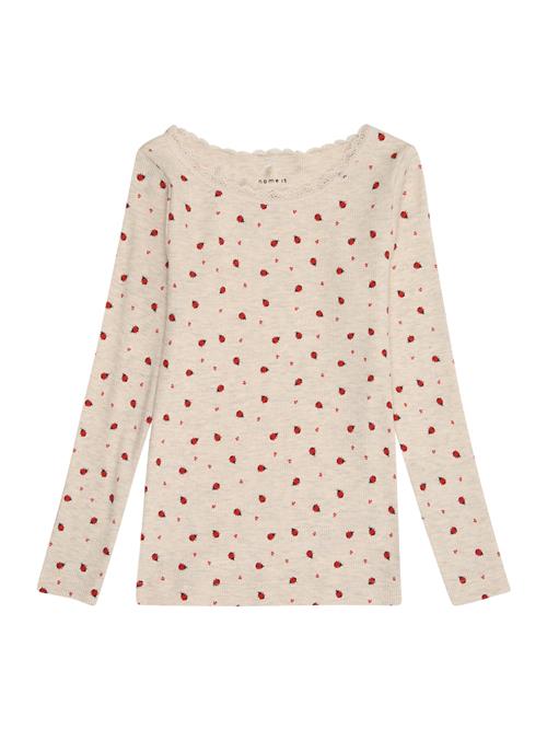 NAME IT Bluser & t-shirts 'NMFDAB'  beige / mørkerød / sort
