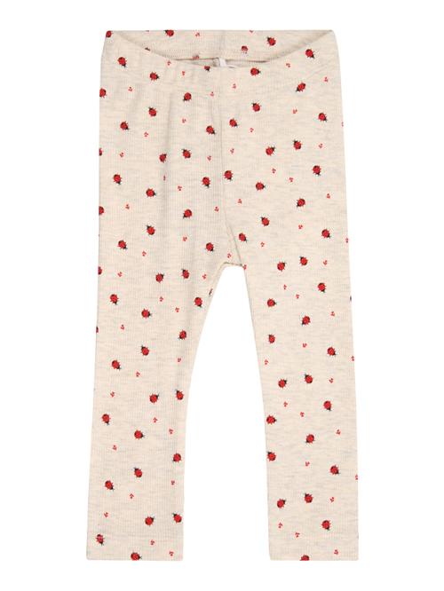 NAME IT Leggings 'NBFDAB'  beige / mørkerød / sort