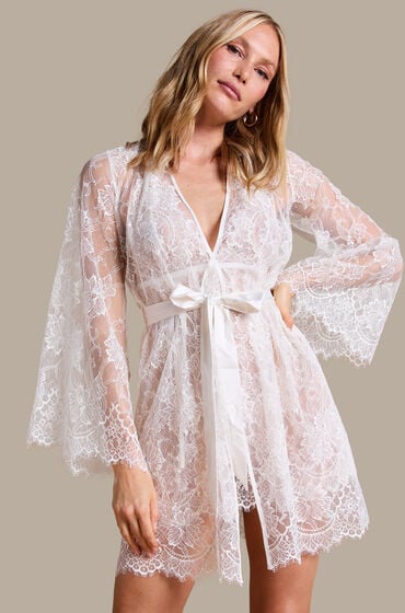Hunkemöller Kimono Magdalena hvid