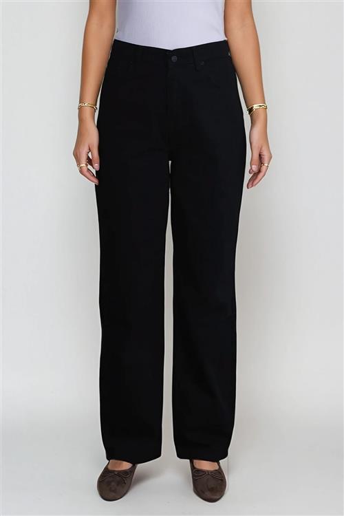 Nora Regular Jeans - Vasket Sort - Regular fit - 27/32 - TeeShoppen