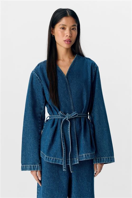 Mallie Blazer - Medium Blue Denim - M - Object