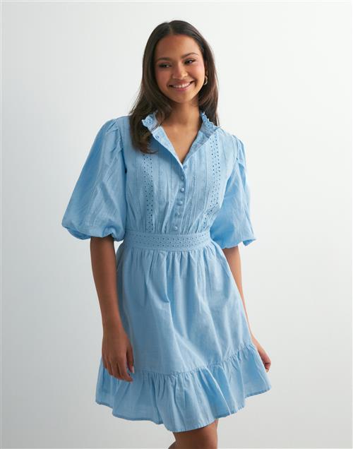 Vero Moda - Blå - Vmclover 2/4 High Neck Short Dress