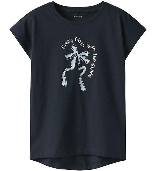 Name It T-shirt - NkfVigea - Dark Sapphire/Blue Bow