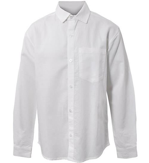 Se Hound Skjorte - Linen Blend - Hvid ved KidsWorld