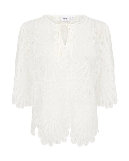 SAINT TROPEZ Bluse  hvid