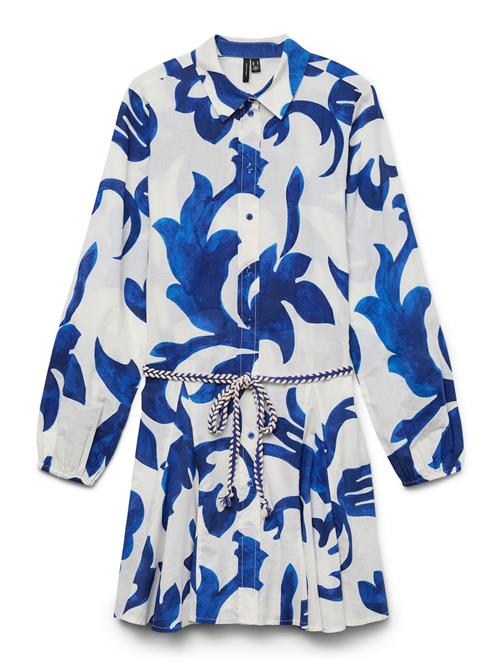 VERO MODA Blusekjole 'VMBrenda'  blå / hvid