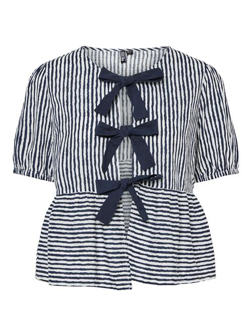 PIECES Bluse 'PCTalvina'  navy / hvid
