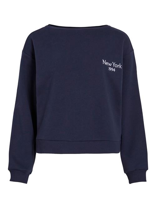 VILA Sweatshirt 'VIHollie'  blå / hvid