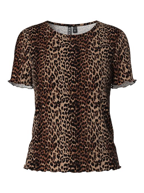 PIECES Shirts 'PCFlora'  brun / lysebrun / sort