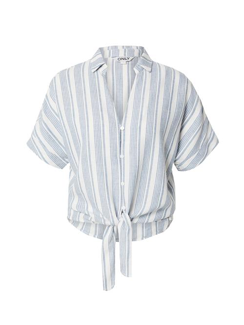 ONLY Bluse 'ONLCARO'  dueblå / hvid