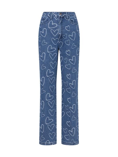 Laurella Jeans  blue denim / hvid