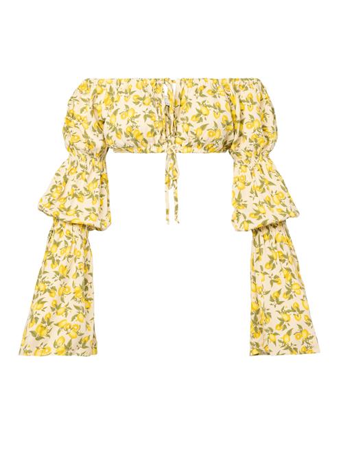 Laurella Bluse  gul / pastelgul / grøn