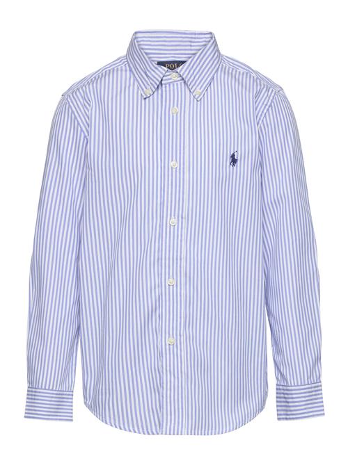 Striped Cotton Poplin Shirt Ralph Lauren Kids Blue