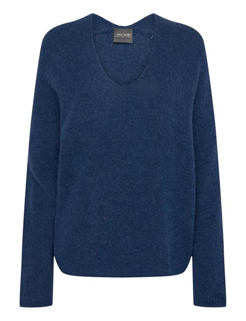 Thora V-Neck Knit MOS MOSH Blue