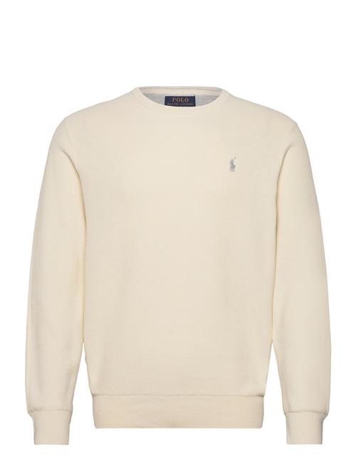 Textured Cotton Crewneck Sweater Polo Ralph Lauren Cream