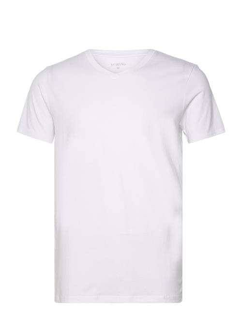 Men's V-Neck Tee, Cotton/Stretch NORVIG White